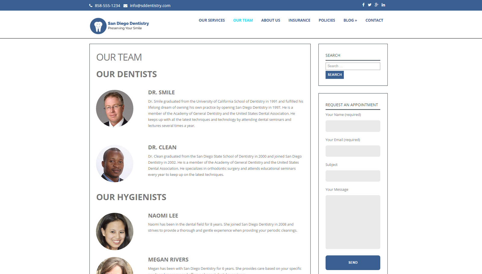 San Diego Dentistry Website