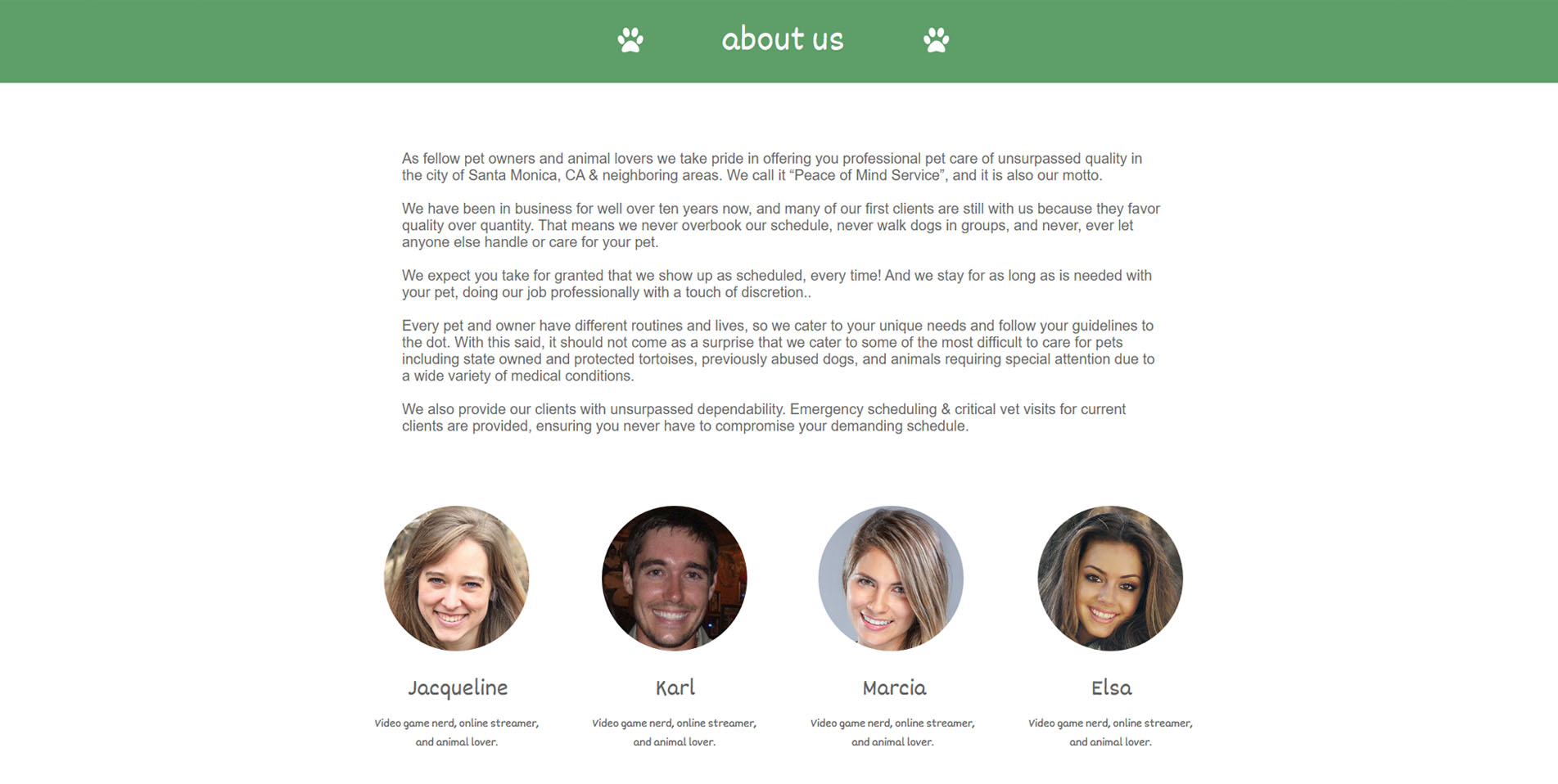 Gods Creatures Pet Sitting.