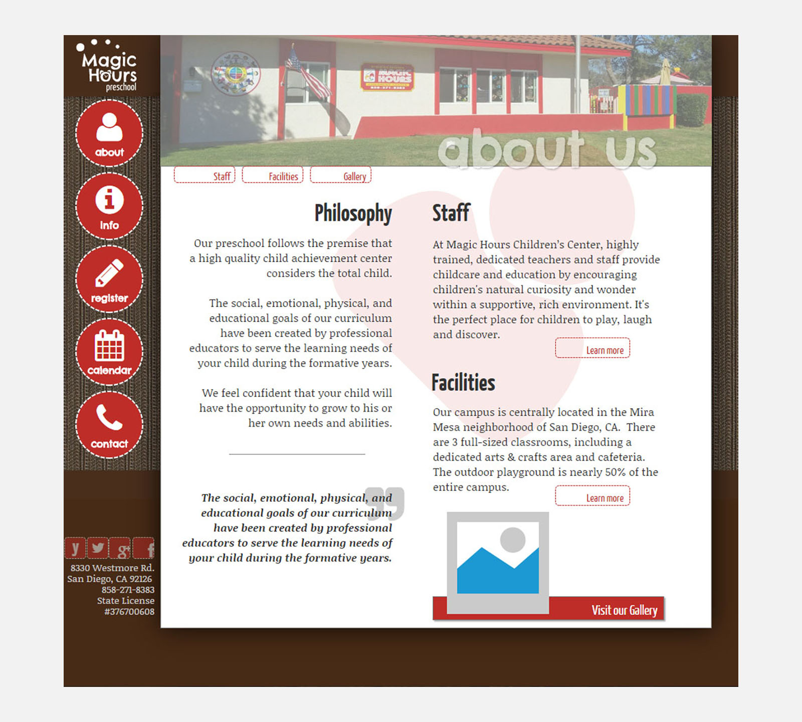 Final prototype used for the live site.