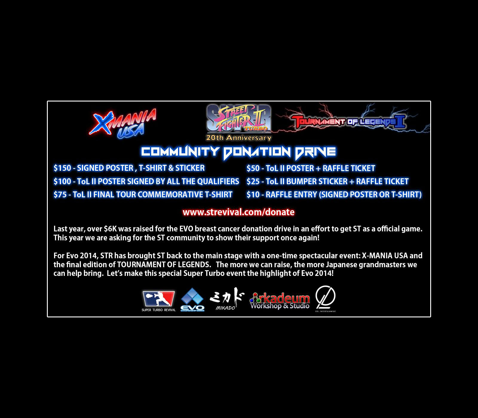 Banner used for fundraising